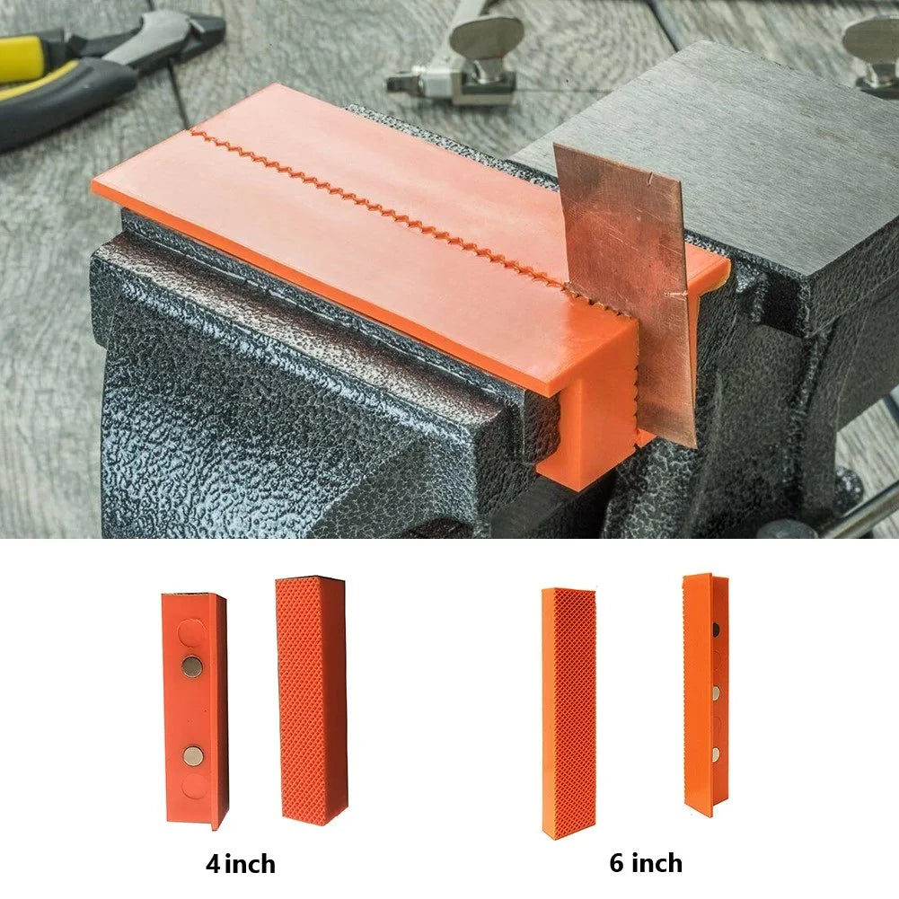 2pcs 4/5/6 Inch Magnetic Soft Pad Jaw Rubber For Metal Vise Bench Machine Tools For Metal Vise Bench Machine Tools Beauty World Shop