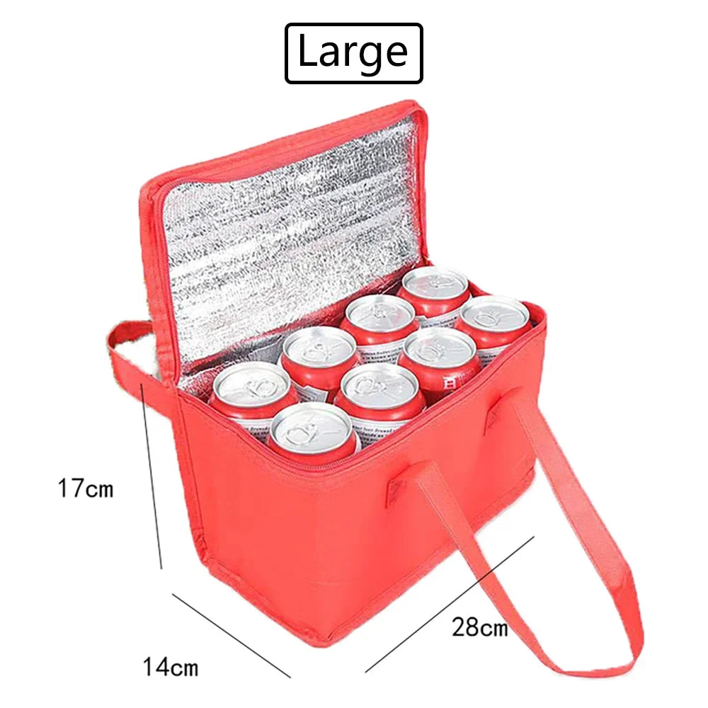 Portable Lunch Cooler Bag Folding Insulation Picnic Ice Pack Food Thermal Bag Drink Carrier Insulated Bags Beer Delivery Bag Beauty World Shop