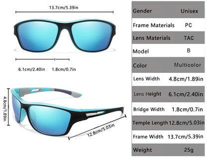 Men's Polarized Fishing Sunglasses Men Women Cycling Driving Hiking Sun Glasses Anti-glare UV400 Eyewear TAC Lens 1 PC Beauty World Shop
