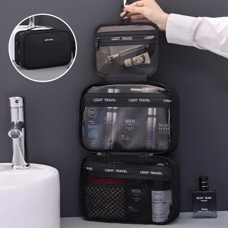 Waterproof Hanging Toiletry Bag Large Capacity Portable Travel Necessaire Case Cosmetic Bag for Men Women Wash Pouch Beauty World Shop
