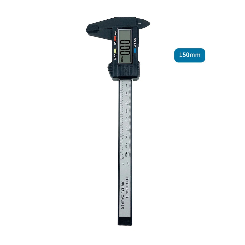 150mm 100mm Electronic Digital Caliper Carbon Fiber Dial Vernier Caliper Gauge Micrometer Measuring Tool Digital Ruler Beauty World Shop