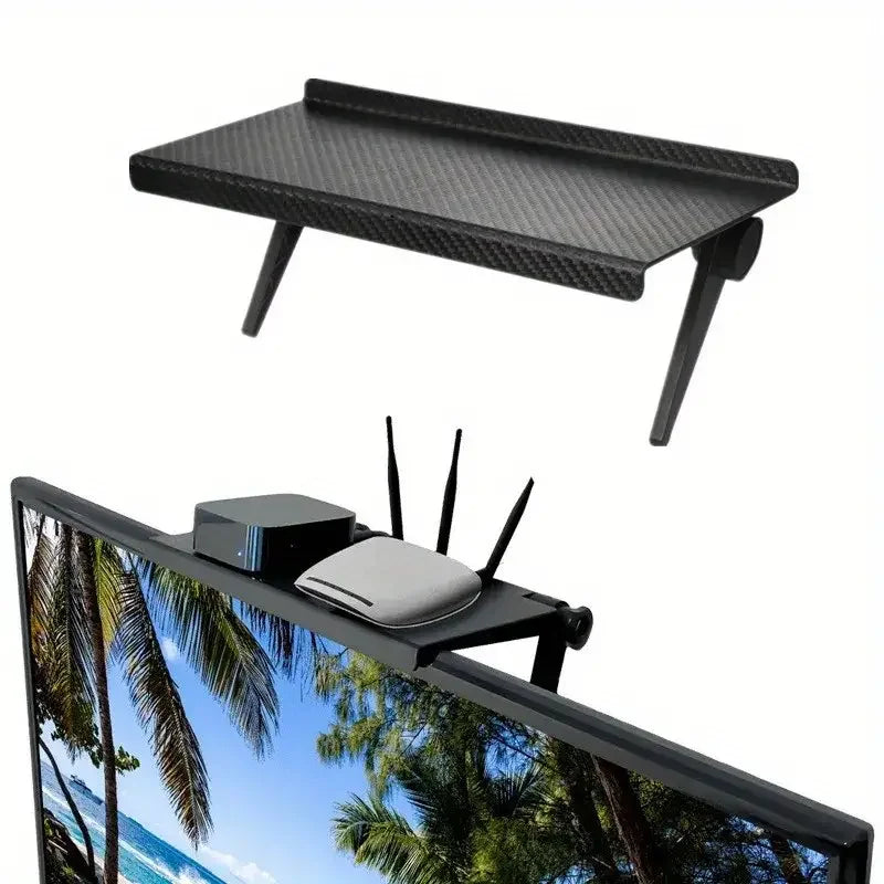 1PC Hot Selling Computer and TV Screen Storage Rack Wireless Router Set-top Box Rack No Perforated Storage Bracket Divine Tool Beauty Fashion