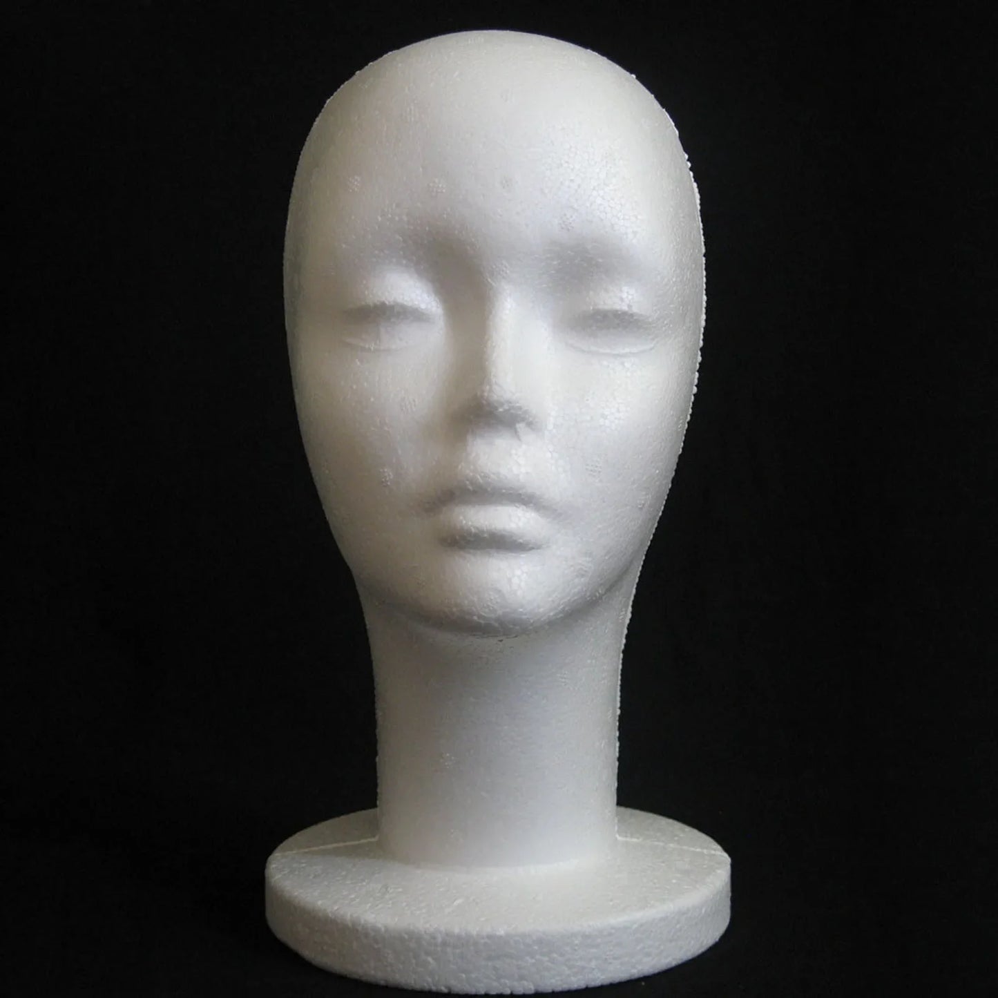 Female Styrofoam Mannequin Manikin Head Model Foam Wig Hair Glasses Display Beauty World Shop