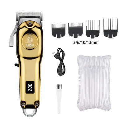 Kemei KM-2628 KM-678 KM-2024 USB Rechargeable Hair Clipper Professional Cordless Men Hair Trimmer Men's Hair Cutting Machine Beauty Trend Shop