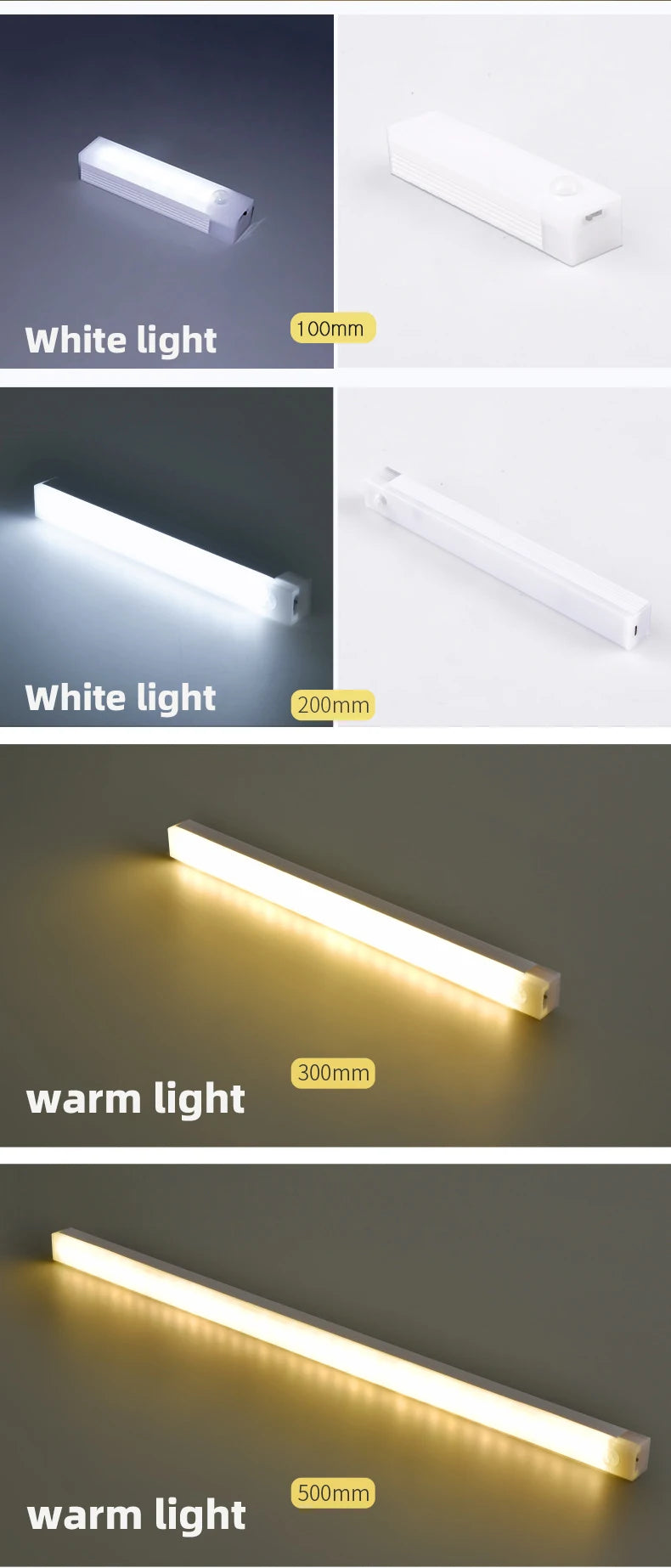 Wireless LED Night Lights Motion Sensor Lights Closet Kitchen Night Lights Bedroom Detector Light Cabinet Staircase Backlit Beauty World Shop