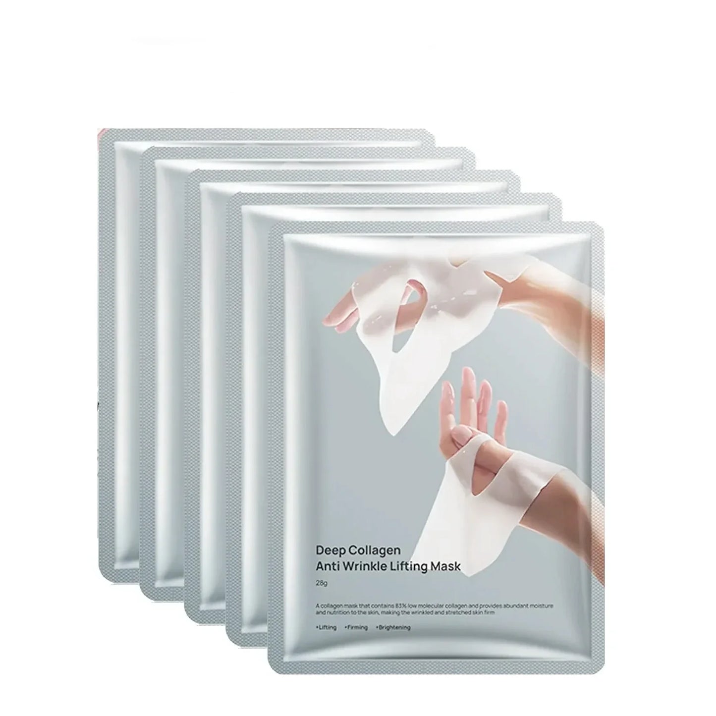 Deep Collagen Anti Wrinkle Lifting Mask Collagen Face Mask Overnight, Deep Collagen Mask for Lifting Firming Moisturizing(5Pack) Beauty Trend Shop