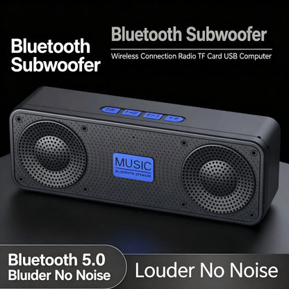 S18 Bluetooth Speaker W/ Subwoofer, FM Radio, 20H Battery, Waterproof, Stereo for Phone/PC Outdoor Beauty World Shop