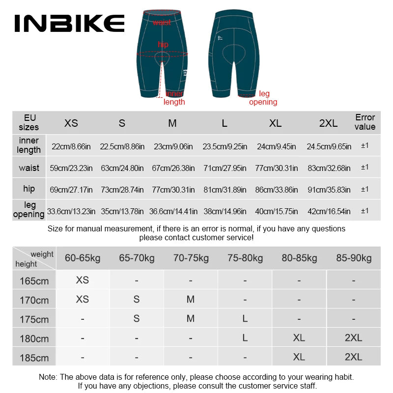 INBIKE Pro Summer Men's Cycling Shorts Bicycle Pants Shock-absorbing Cycling Clothing Mountain Road Bike Tousers With pocket Beauty World Shop