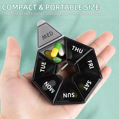 10 Compartments Travel Pill Organizer Pocket Portable Pill Storage Box Case Daily Pill Container or Purse Fish Oil Medicine Beauty World Shop