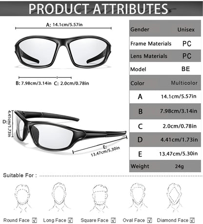 Photochromic Cycling Sunglasses Men Outdoor Sports Tactical Camouflage Goggles Vintage Driving Riding Fishing Windproof Beauty World Shop