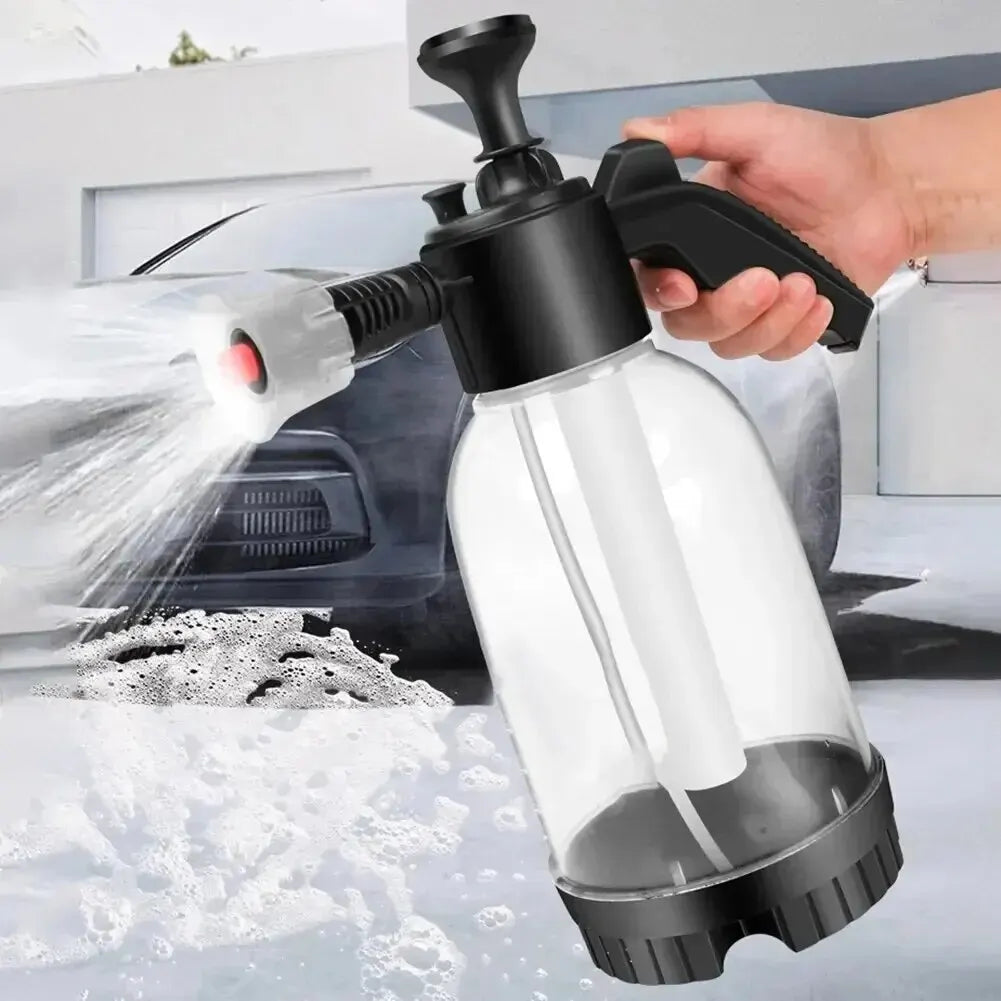 2L Foam Sprayer Car Wash Hand-held Foam Watering Can Air Pressure Sprayer Plastic Disinfection Water Bottle Car Cleaning Tools Beauty World Shop