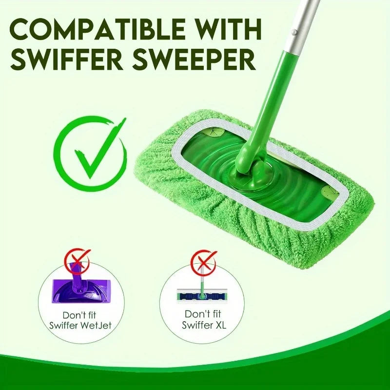 4 Reusable Mop Pads with High Water Absorption and Ultra-fine Fiber Cleaning Pads That Can Firmly Adhere To Most Standard Mops Beauty World Shop