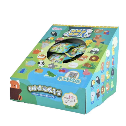 30pcs/box Original Small Aquarium Marine Animal Plush Refrigerator Sticker Blind Box Cute Magnetic Sticker Kawaii Plushies Toy Beauty World Shop
