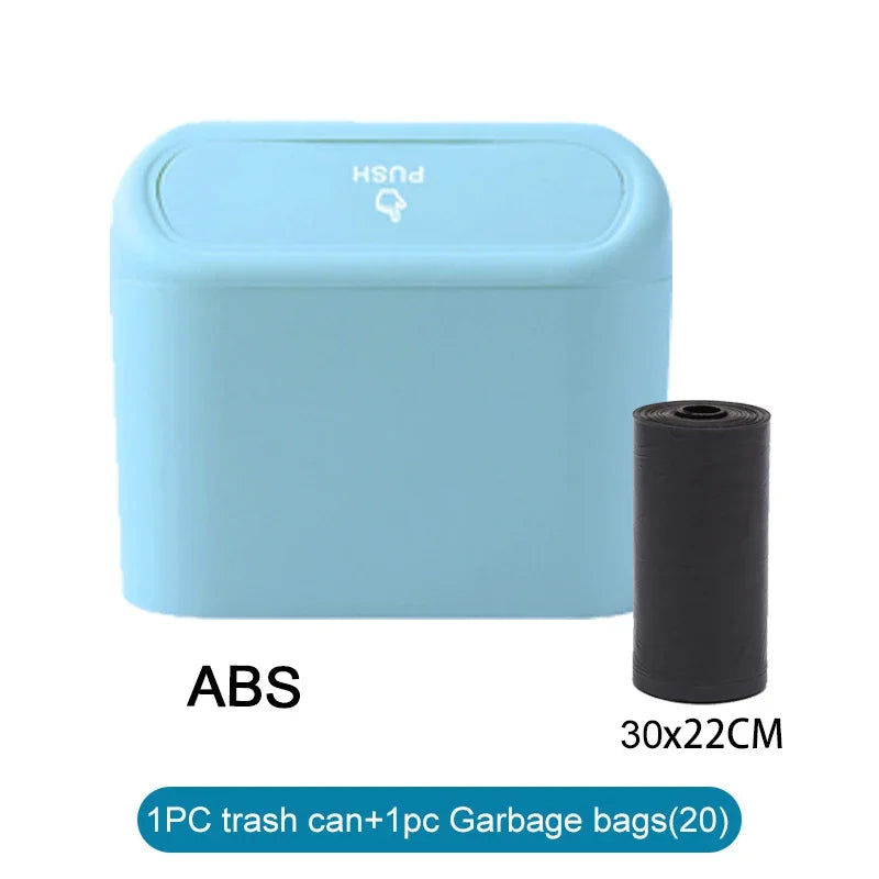 Car Trash Can (with Lid) Contains 60 (300) Garbage Bags, Small Car Trash Can, Leak-proof Mini Car Accessories Beauty World Shop