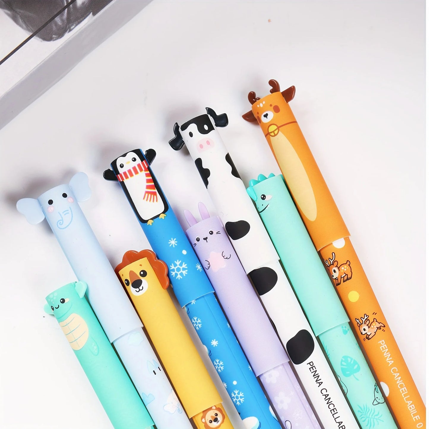 8/16pcs Animal-Shaped Erasable Pens for Journaling, Writing, Office Supplies, Gift Ideas, Office Stationery, Cute Writing Tools Beauty World Shop