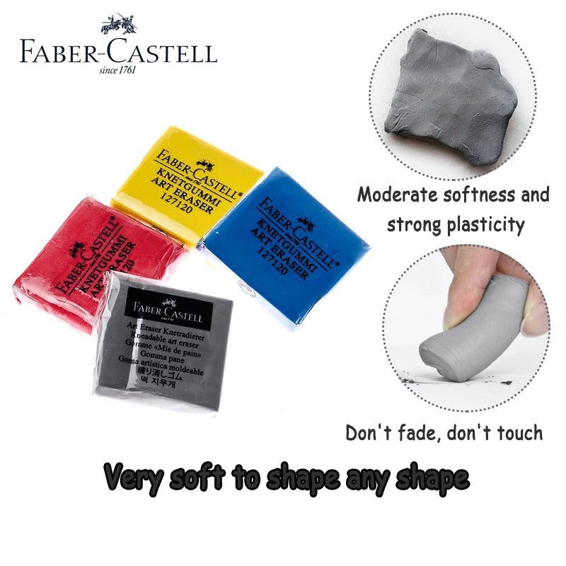 Faber - Castell Premium Soft Kneadable Eraser, Perfect for Art Painting, Design & Plasticine Stat - Ultra - Plastic Sketch Tool Beauty World Shop