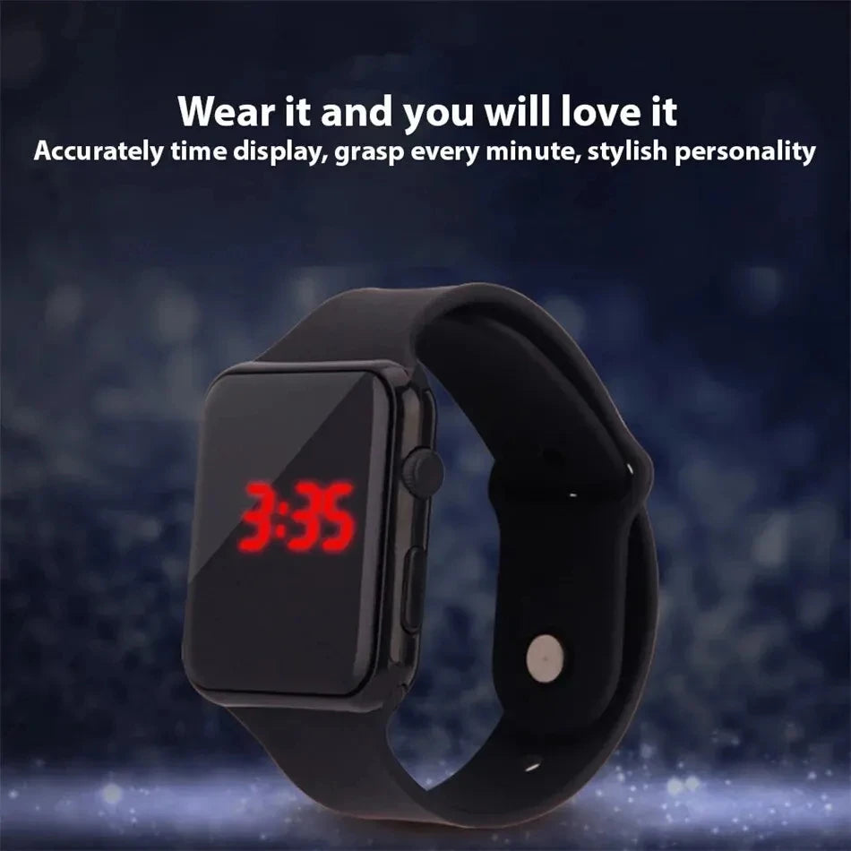 Simple Digital Watch for Men Women Fashion Sport LED Electronic Watch Black Silicone Wristband Casual Mens Watch Reloj Hombre Beauty World Shop