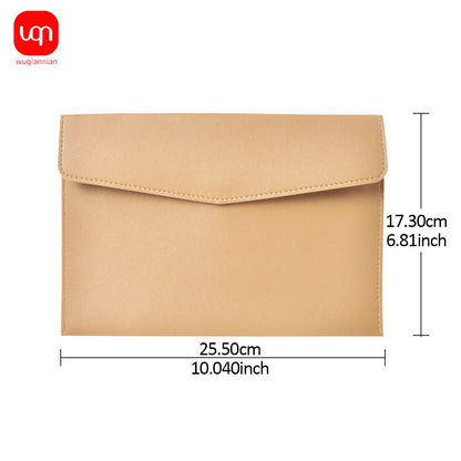 WQN-1PC PU Leather Document Bag A5, Wear-Resistant, Large Capacity, Waterproof, Suitable for Office and School Document Storage Beauty World Shop