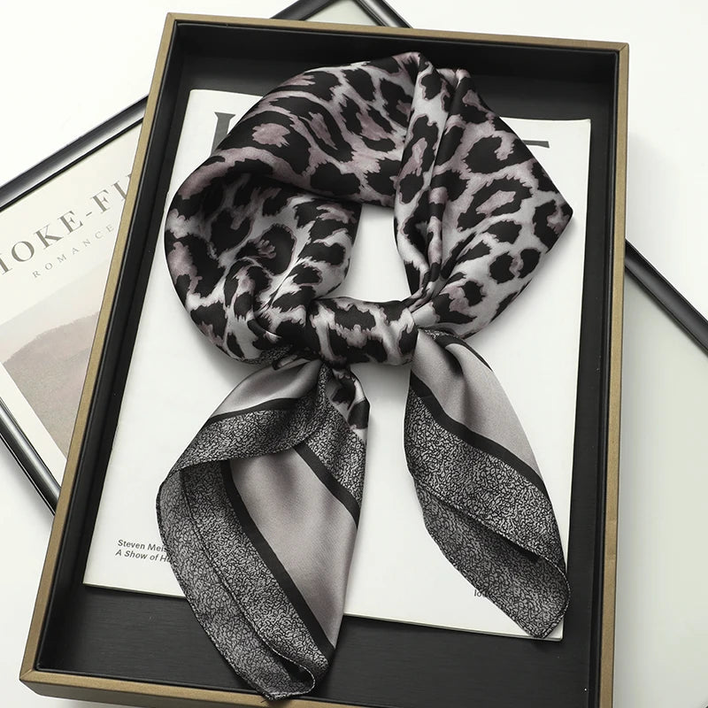 60Colors Luxury Scarf Women 70*70Cm Silk Feel Square Hair Wrapping Foulard Satin Shawl Big Size Head Bandana Hijab Handkerchief Beauty World Shop