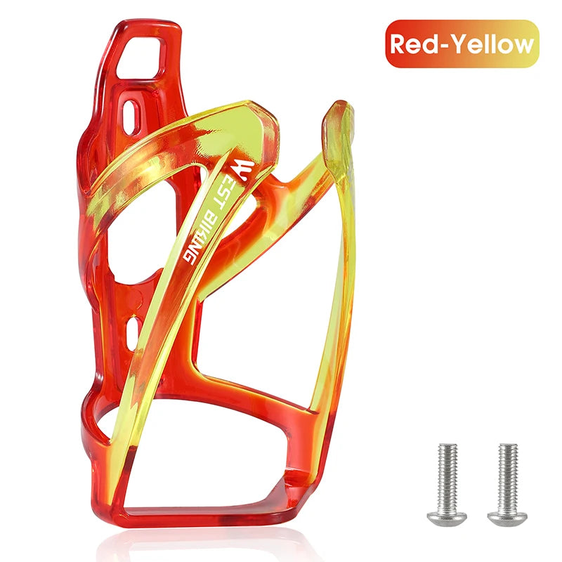 WEST BIKING Bicycle Water Bottle Cage Colorful Gradient Cycling Bottle Holder Ultralight MTB Road Bike Water Bottle Bracket Beauty World Shop