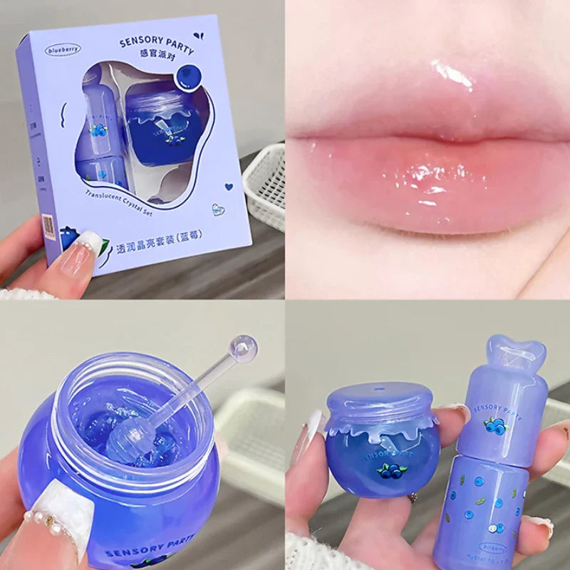 SENSORY PARTY Hydrating & Brightening Lip Mask - Deep Moisture, Lip Wrinkle Reduction, 24-Hour Hydration Lip Oil Beauty Trend Shop