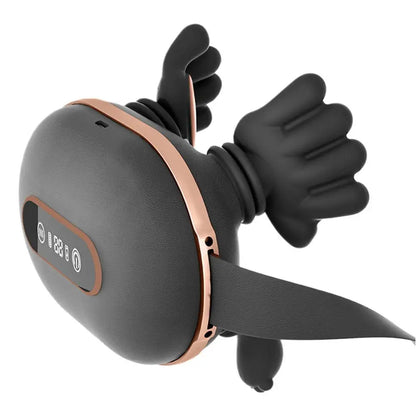 4D Kneading Neck Massager with Real Hand Feel Heated Compression 3 Levels Intensity Cordless for Home and Office Use