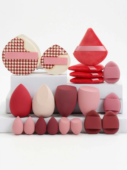 20 Pcs Pink Makeup Sponge and Makeup Puff Set Suitable for Face Cream and Powder Concealer Powder Makeup Machine Beauty World Shop