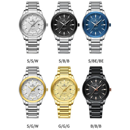2024 Top Brand NAVIFORCE Mens Watches Stainless Steel Strap Casual Male Quartz Sports Wristwatch Luxury Waterproof Date Clock Beauty World Shop
