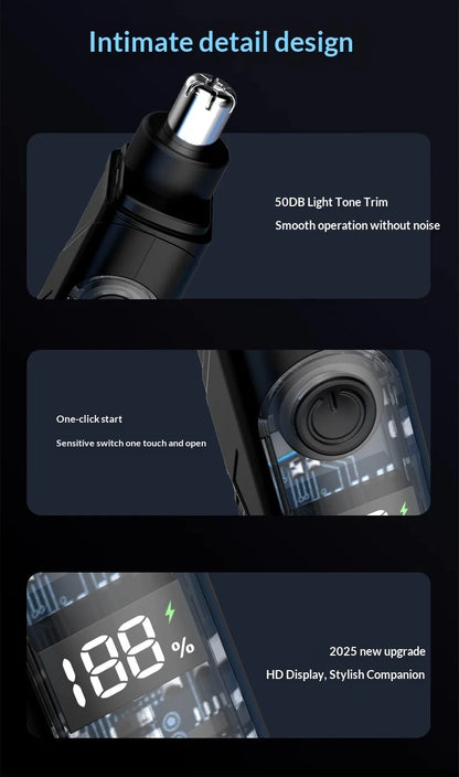 Portable Nose Ear Hair Trimmer Electric Clipper for Men Women Rechargeable Painless Hair Removal Kit Beauty World Shop