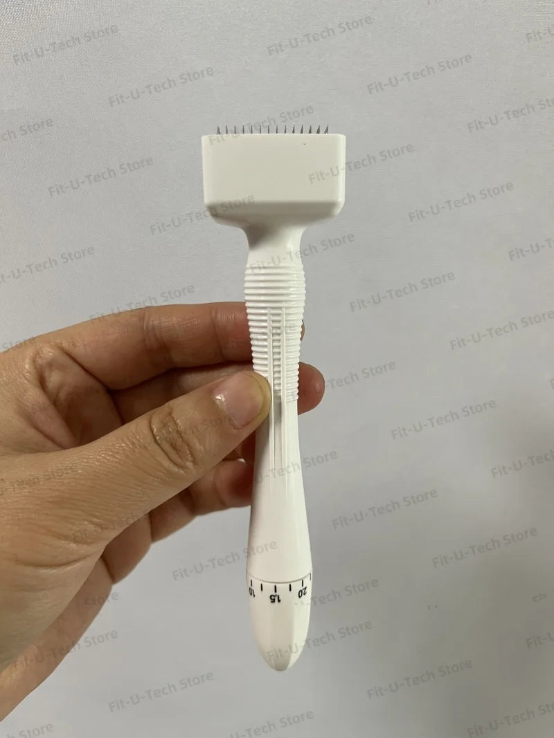 Derma Stamp 140A  Microneedling Face Roller Massager Adjustable Titanium Needle Length Skincare Beard Growth Scalp Hair Beauty World Shop
