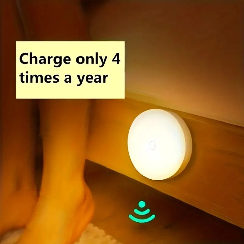 1pc Motion Sensor Night Light - Wireless LED Detector Lamp for Bedroom, Staircase, Closet, and Room Decor- Beauty World Shop