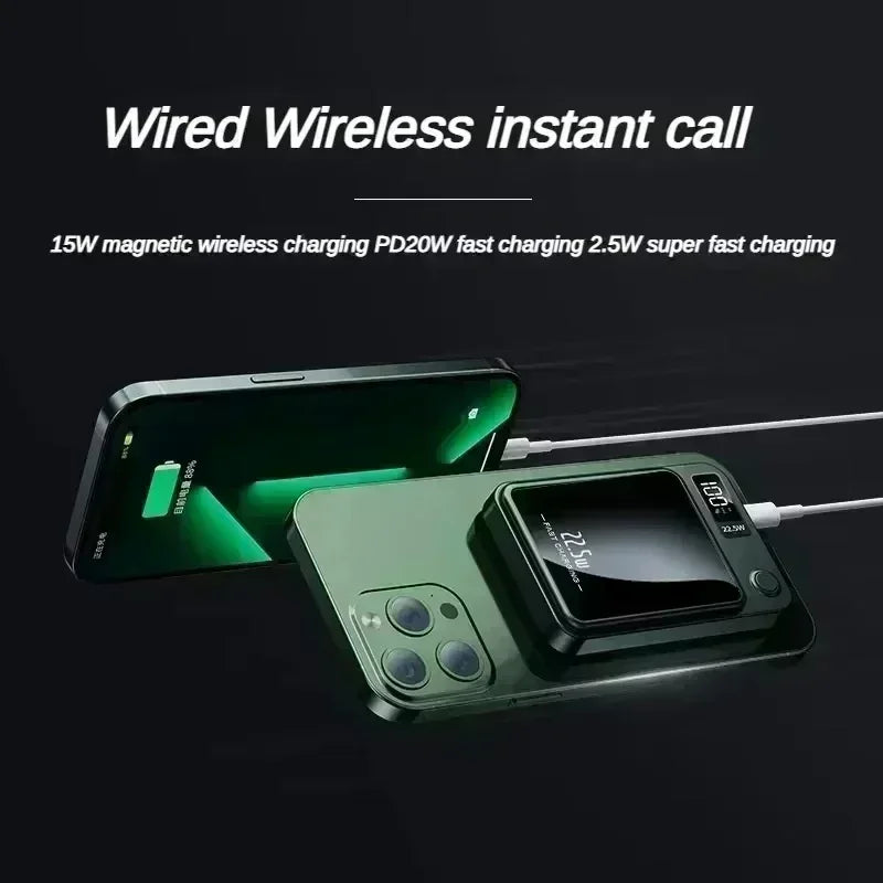 Lenovo Magnetic Wireless Power Bank 500000mAh PD22.5W Large Capacity Fast Charging External Battery For iPhone Huawei Samsung Beauty World Shop