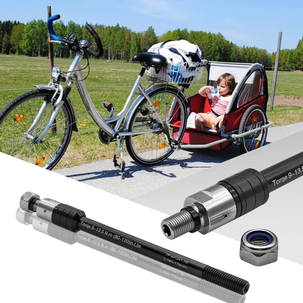 Bicycle Trailer Thru Axle 160-178mm Cargo Trailer Kid Trailer Thru Axle Bike Trailer Hitch Axle Bike Accessories Beauty World Shop