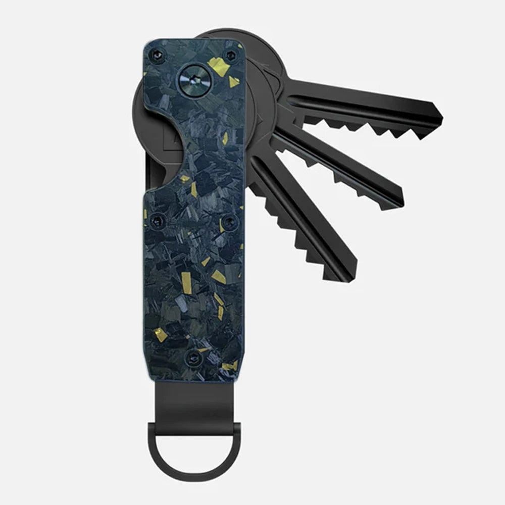 Minimalist Innovative Aluminum Alloy Compact Key Holder Key Rings Key Organizer Metal Key Holder 2-6 Keys Beauty World Shop