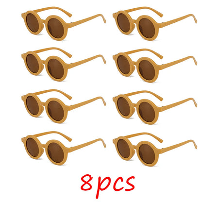 Children's sunglasses, inset style  round frame, 1-7 year old baby sunglasses, sun shading, sun protection Beauty World Shop
