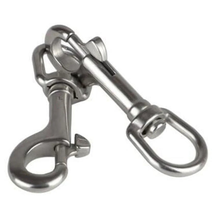1PCS 316 Stainless Steel Diving Swivel Bolt Snap Spring Hook Clip For Scuba Diving Pet Leash Flag Stainless Steel Oval Swivel Beauty World Shop