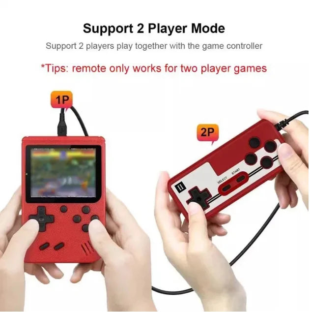 Red Retro Handheld Game Console for Kids  400 Classic Games  Rechargeable   TV-Connectable Beauty Fashion