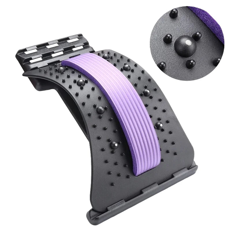 Back Stretcher Multi-Level Adjustable Massager Waist Neck Fitness Lumbar Cervical Spine Support Soothing Device Stretching Yoga Beauty World Shop