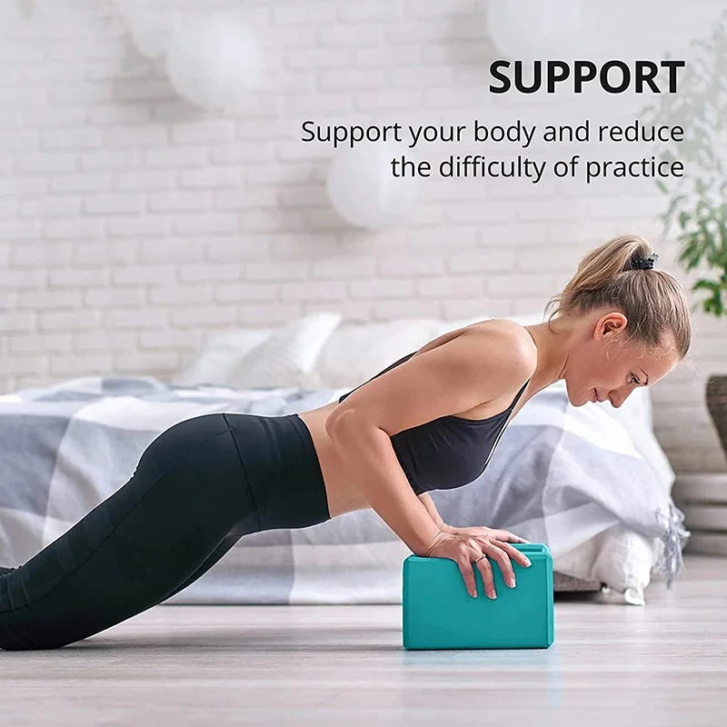 1pc High Density Yoga Foam Blocks Non-slip Solid Color Yoga Balance Fitness Dance Supplies For Yoga Pilates And Meditation Beauty World Shop