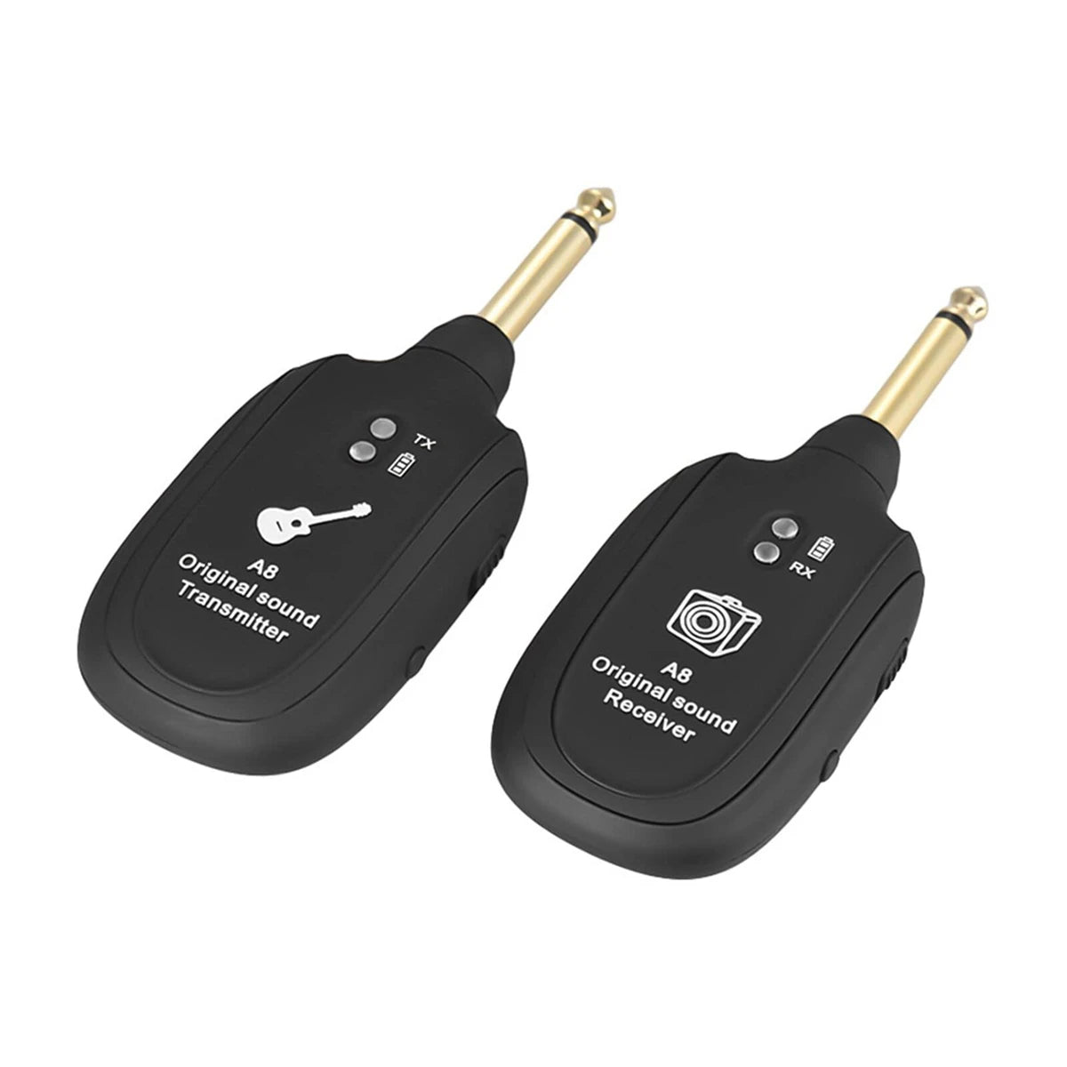 A8 Guitar Wireless System - Built-in Rechargeable Transmitter & Receiver for Electric Guitar/Bass Beauty World Shop