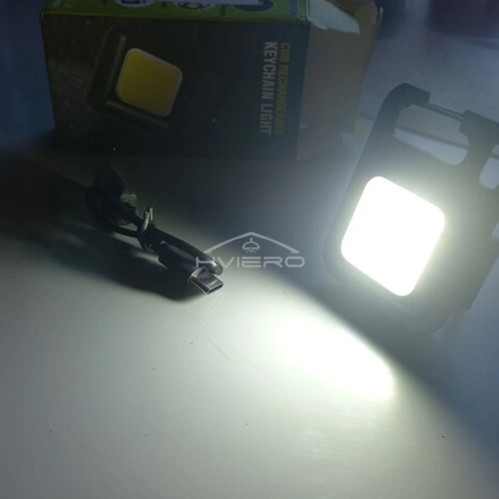 Mini Flashlight Keychain Carry LED Light Work High Power Flashlights Waterproof USB Charge Hard Lamp Outdoor Lighting Highlight Beauty World Shop