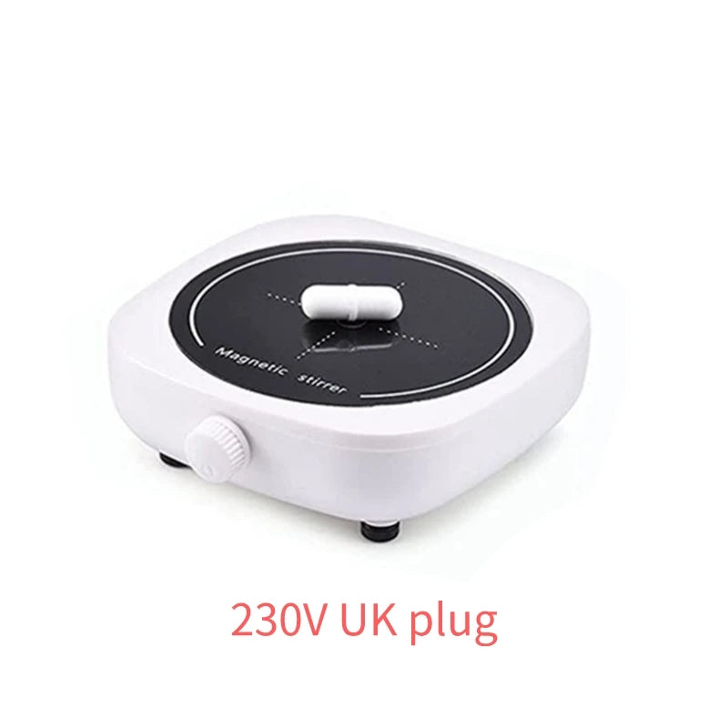 Magnetic Stirrer Mini Lab Stir Mixer Portable Stirrer Plate with Stir Bar 2L 4000RPM for Laboratory (EU/US/UK Plug ) Beauty World Shop