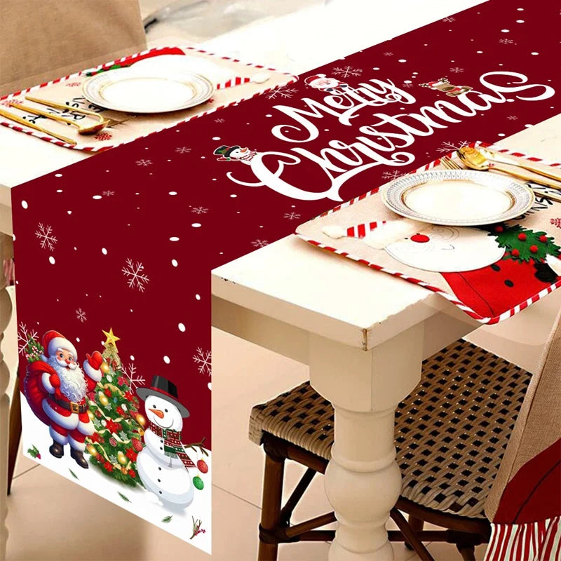 Christmas Table Runner Merry Christmas Decoration For Home Xmas Table Decor 2025 Navidad Notal Noel Ornament Happy New Year 2026 Beauty World Shop