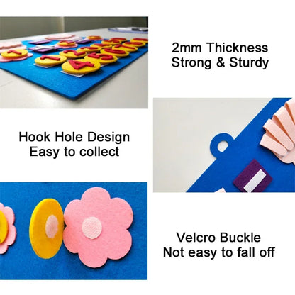Children's Finger Number Math Toys, Montessori Concept Education Felt DIY Creative Early Childhood Education AIDS Beauty Fashion