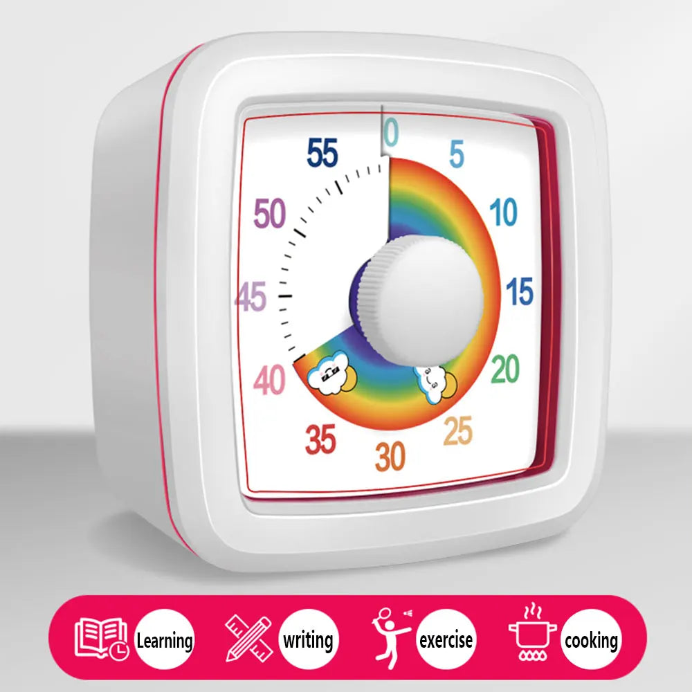 Visual Timer Children's Self-discipline Tool Countdown 60-minute Student Learning Homework Time Pomodoro Stopwatch Management Beauty World Shop