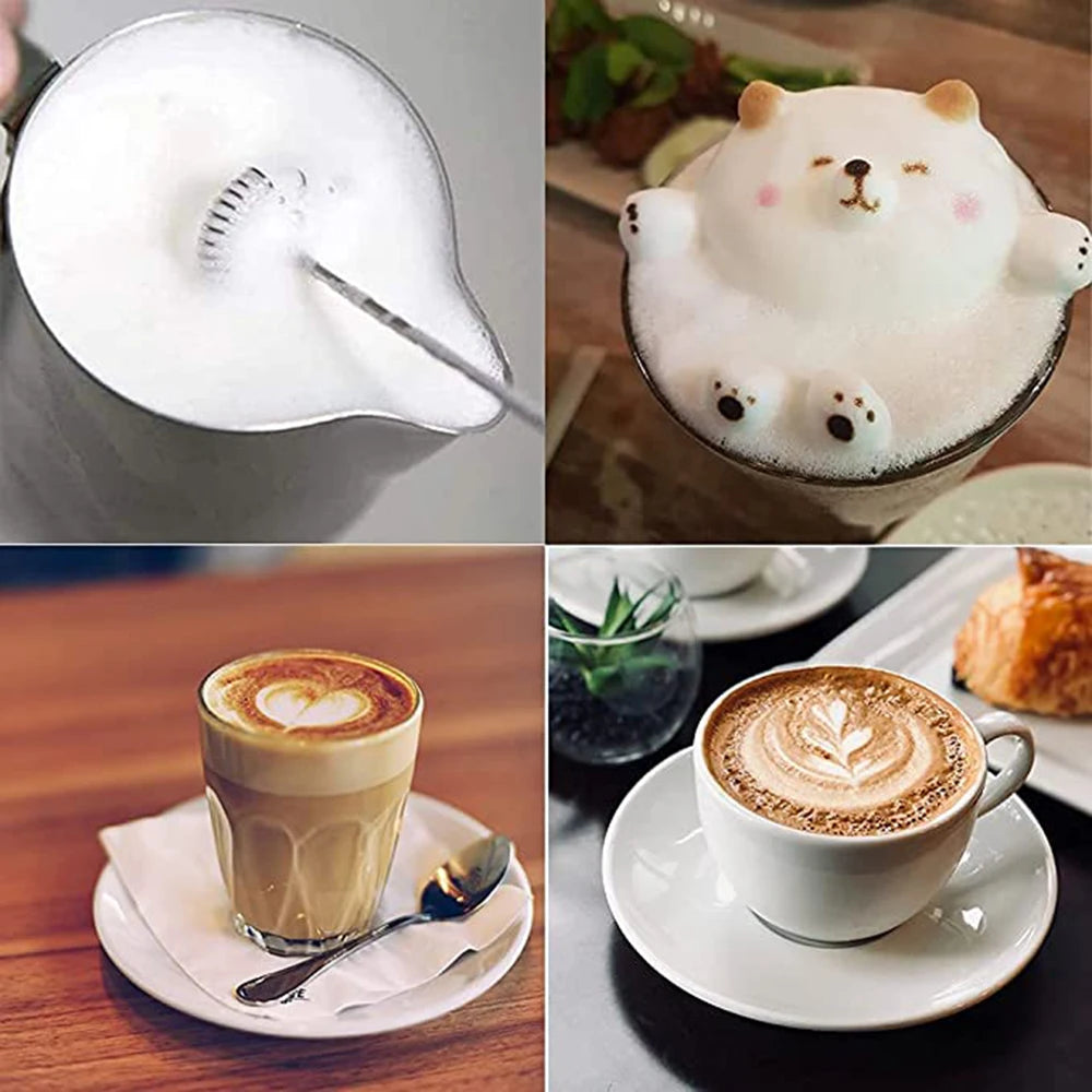 TINSOL  Electric Milk Frother Mini Handheld Wireless Powerful USB Rechargeable Convenience Coffee Milk Whipping Kitchen Whisks Beauty World Shop