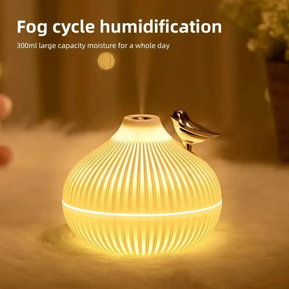 Humidifier Scented  Creative Onion Shape Can Do Night Light Quiet Sleep Desktop Office Air Conditioning Room Water Supply USB ﻿ Beauty World Shop