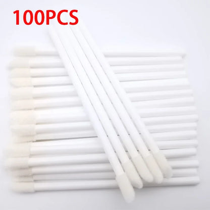 100PCS Lip Brushes Makeup Brush Eyelashes Extension Applicator Lipstick Wands Set For Woman Cosmetic Colourful Make Up Tools Beauty World Shop