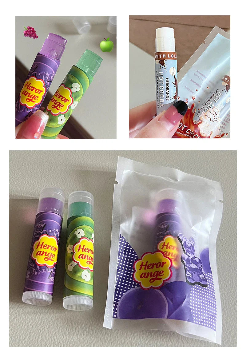 Multi flavor lollipop lipstick Hot Cocoa Lip Mask Moisturizes, moisturizes and reduces lip lines for men and women Beauty Trend Shop
