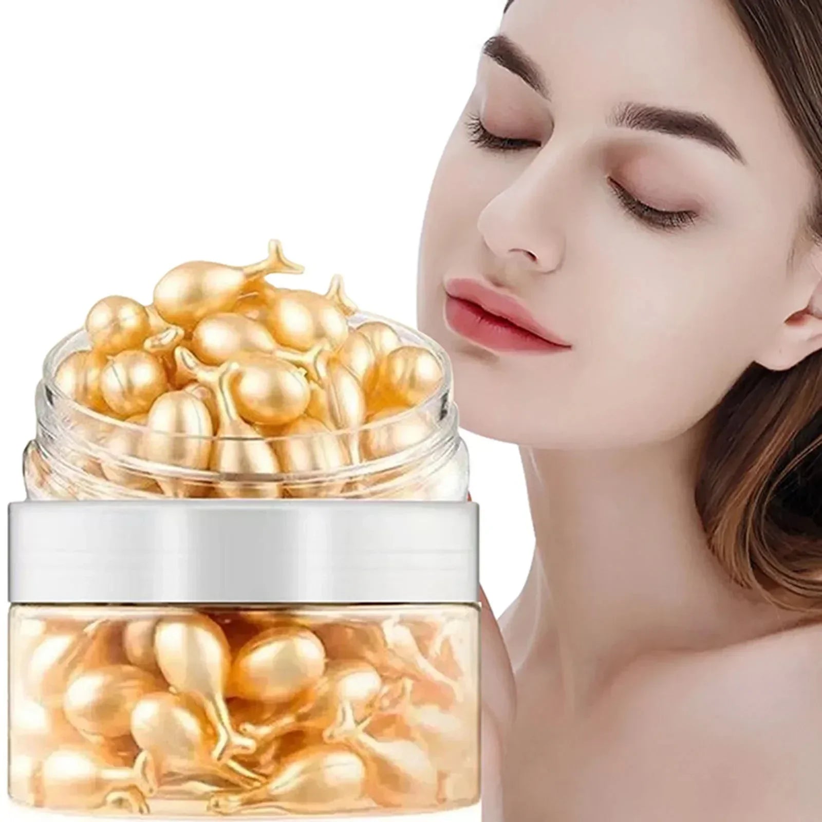 50Pcs Collagen Face Care Capsules Serum Spot Acne Wrinkle Remover Firming Whitening Hyaluronic Acid Essence Skin Care New style Beauty Trend Shop